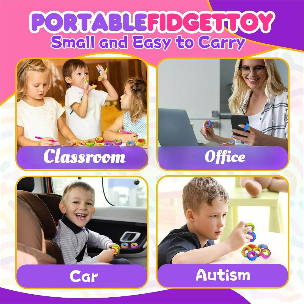 Neue Fidget Toys - Sensorische Fidget-Ringe aus Silikon für Erwachsene Jugendliche Massagegerät Stressabbau Entspannung Fidget-Spielzeug für Autismus Angst