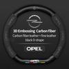 For Opel OPCline ASTRA CORSA INSIGNIA MOKKA VECTRA GTC Tigra Car Carbon fiber Suede Leather Steering Wheel Cover Accessories