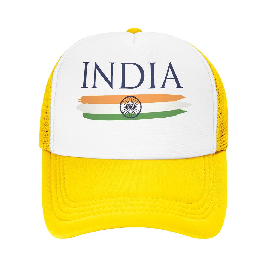Summer Sun Hats Minimal India Tricolour Brush Art  Baseball Cap Cute Hip Hop Hats Washed Female Male Tennis Skate Baseball Caps