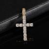 Minimalist Gold-Plated Hollow Cross Pendant with Clasp Stainless Steel Chain Necklace for Women, Women's Pendant Necklace
