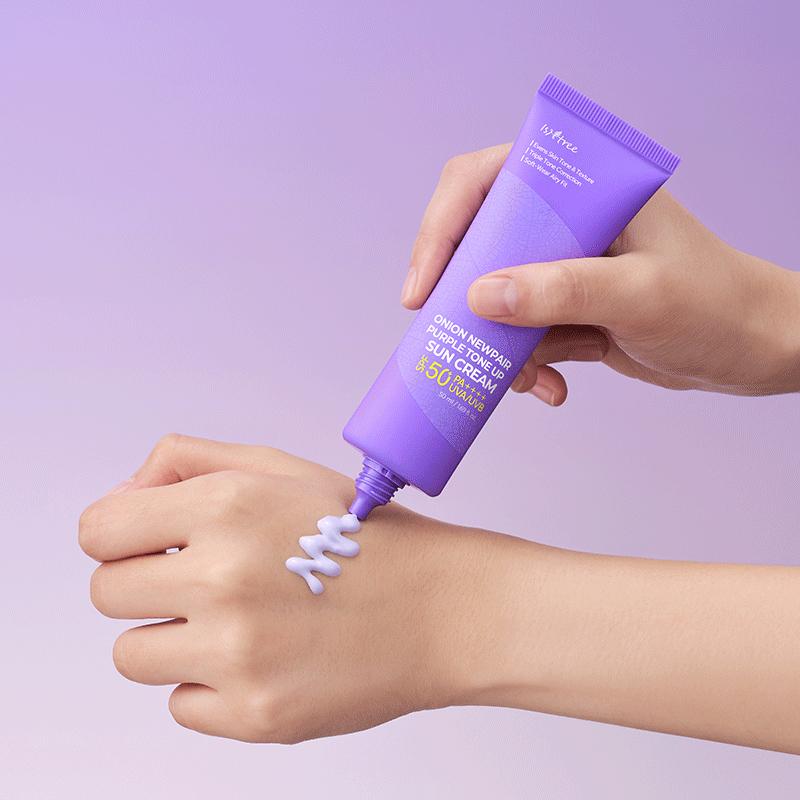 ISNTREE Onion Newpair Purple Tone Up Sun Cream SPF 50+ PA++++ 50ml