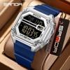 SANDA 6327 Fashion Men's Electronic Watch Large Dial Alarm Clock Countdown Luminous Calendar Sports Student Digital Watches
