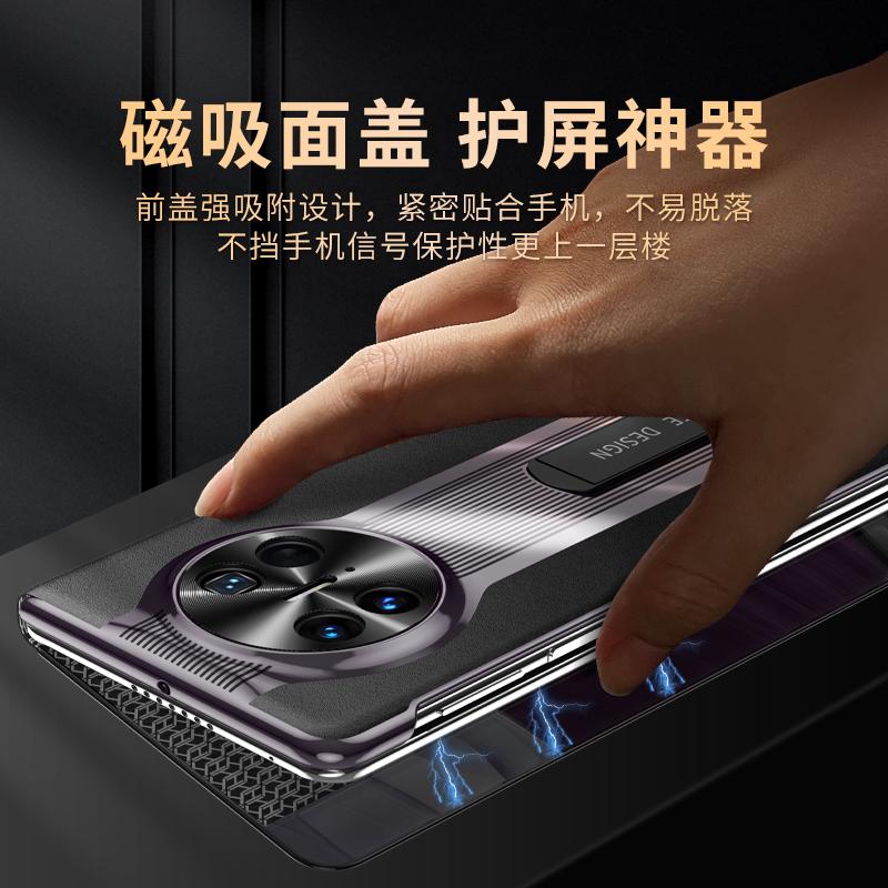 Fashion Funda For Huawei Mate X5 X3 Genuine Leather Case Smart Touch View Flip Wake Up Sleeping Capa With Kickstand Holder Cover