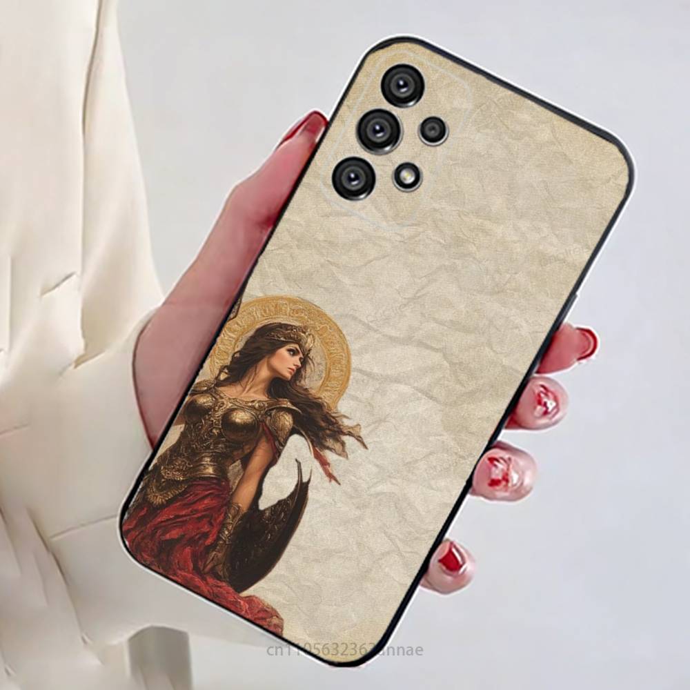 Abstract Greek Mythology Athena Phone Case for Samsung Galaxy A73,23,53,33,14,24,13,72,22,52,32,54,A34 Soft Cover