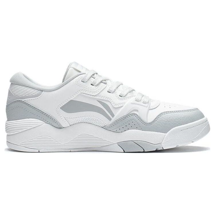 Li Ning Basketball Culture OG 90 Durable Breathable Low-Top Retro Basketball Shoes Men Sneaker White Gray ABCT047-2