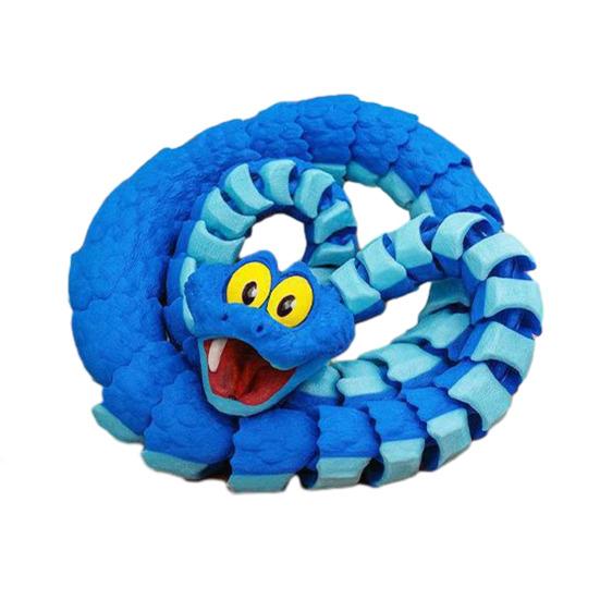 3D Printed Snake Toy Flexible Articulated Snake Model Ornament Collectible Anime Figures Fidget Toy for Kids