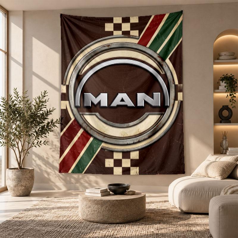 Decorative Tapestry,man truck Printed Wall Art, Lightweight Wall Hanging For Bedroom Background