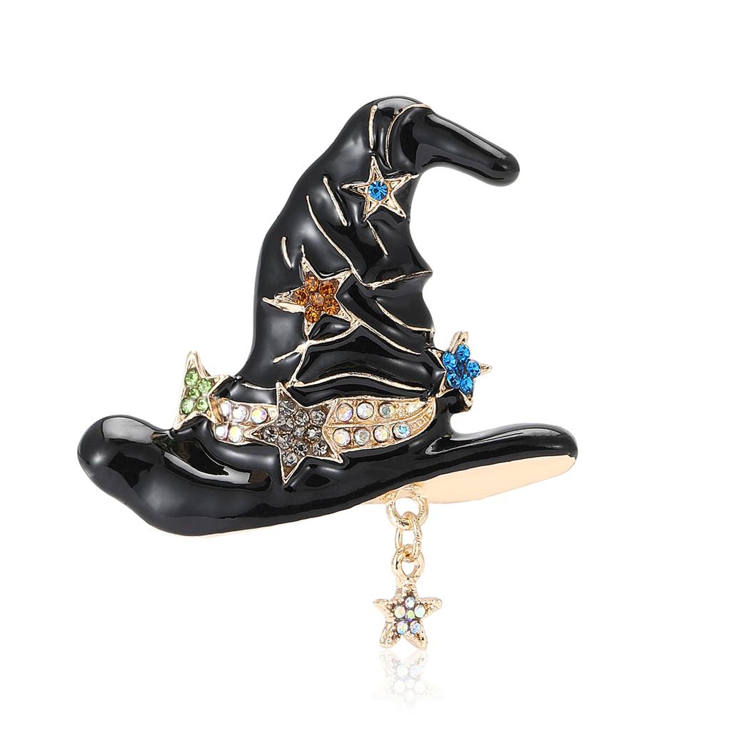 Spilla Cappello Magico Smalto Lega Creativo Personalizzato Halloween Uomo Donna Spilla Ornamento Corsage Cappotto Abito