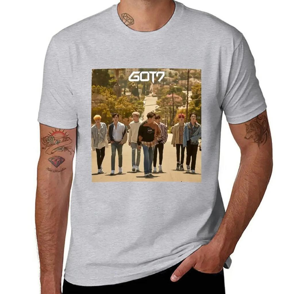 GOT7 T-Shirt cute tops anime blanks heavy weight t shirts for men