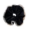 Korean Retro Velvet Lace Large Intestine Hair Band - High-End Ponys Flower Design