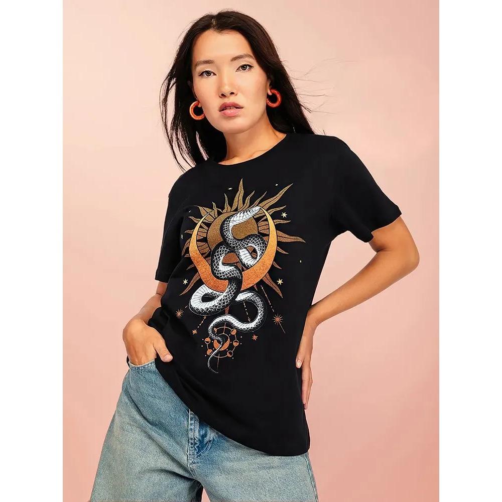 

Summer Round Neck 3D Snake Pattern Print Top Fashionable Casual Short Sleeved Women s T-shirts 6XL