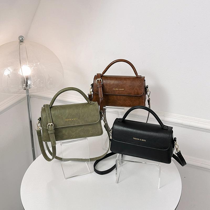 2025 Autumn and Winter New Urban Simple Retro Fashion Can Be One Shoulder Crossbody Portable Women Daily with Small Square Bag