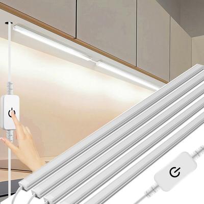 50CM Dimbare LED-balklamp 12V Touch-schakelaar Barverlichting TV-kast Kledingkast Bedlamp LED Onderkast Nachtlampje Voor Keuken Met EU-stekker