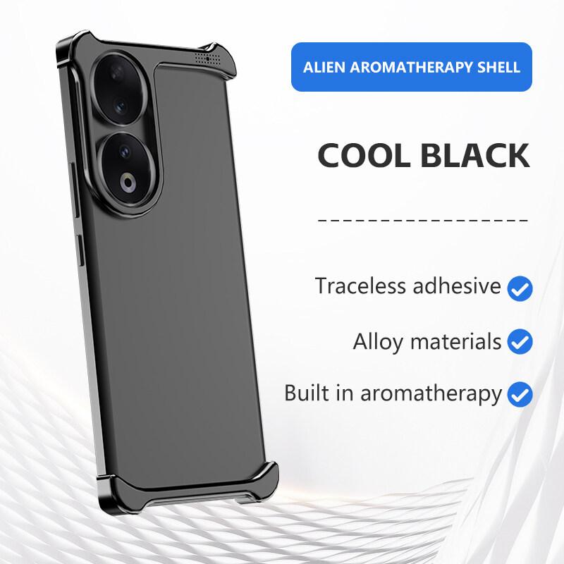 

Роскошный противоударный чехол для телефона из алюминиевого сплава неправильной формы для Vivo S18 S19 Pro V30 V40 - Усиленный бампер с ароматерапевтическим дизайном Vivo S19 Pro чёрный