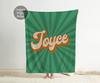 Custom Name Blanket, Personalized Groovy Font Blanket: Vintage Rustic Style, Custom Name Gift