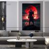 Japanischer Samurai Abstrakte Kunst Leinwandmalerei Samurai Poster und Drucke Wandkunst Bilder für Heimwanddekor Kunstgemälde