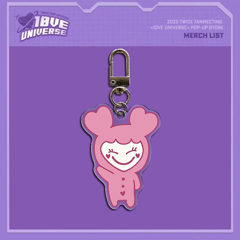 TWICE LOVELYS 10VE Universe Fanmeeting Pop-Up Store Acrylic Keychain Cartoon Bag Charm Keyring Kpop Merch Gift for ONCE