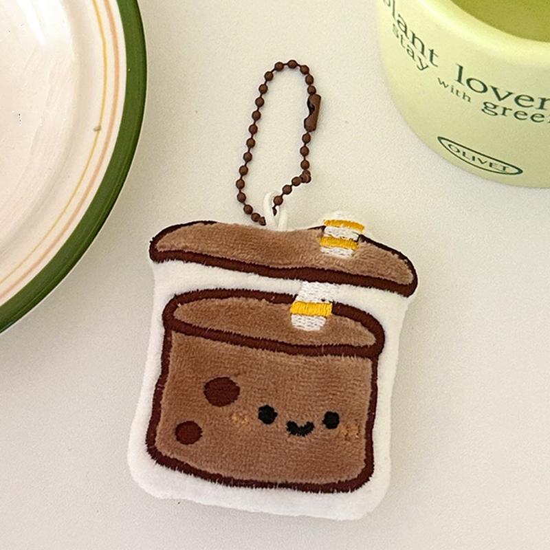 Подвесные украшения Плюшевый тост Плюшевый хлеб Брелок Брелок-шарм Милый брелок-подвеска Медведь Хлеб Брелок Подвеска для рюкзака