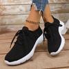 Atmungsaktive Strick-Laufschuhe für Damen Leichte rutschfeste Freizeitsneaker Damen zum Hineinschlüpfen Sportschuhe zum Gehen