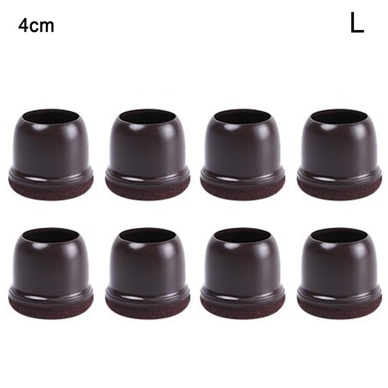 8pcs Chair Leg Covers Silicone Felt Bottom Anti-slip Table Legs Mats Elastic Soft Furniture Foot Protector Pads Floor Protection