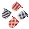 Thickened Cotton-Linen Microwave Oven Mitts: High-Temperature Resistant, Anti-Scald Kitchen Baking and Steaming Mitts