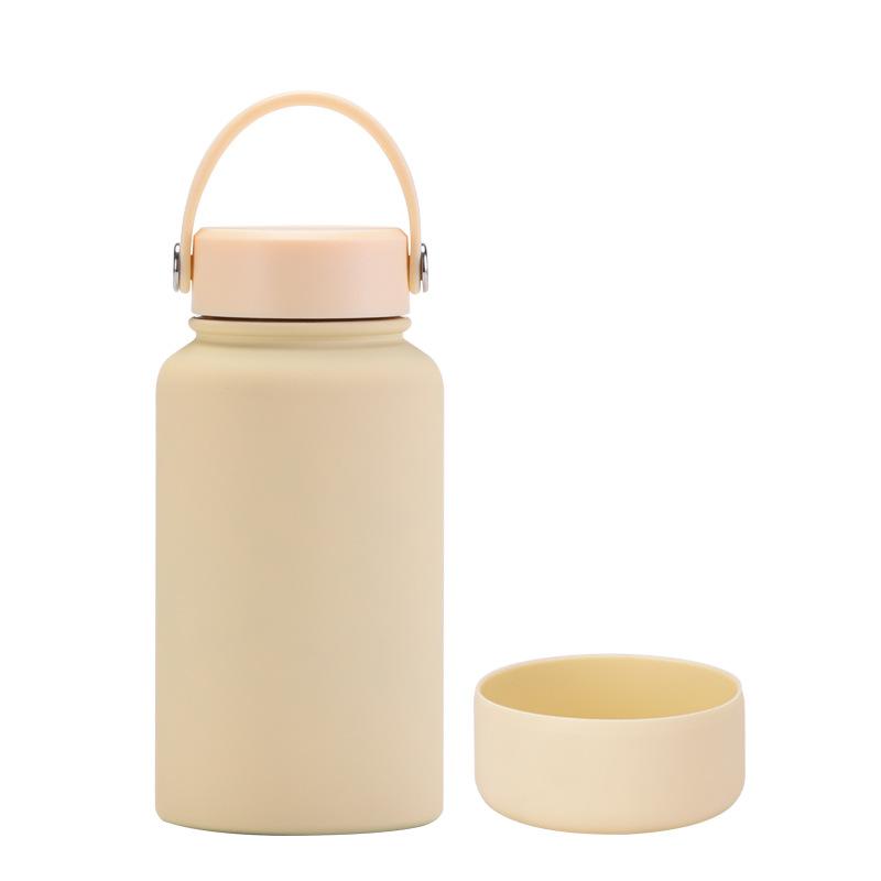 650Ml Stainless Steel Thermos Cup Non-Slip Outdoor Portable Water Cup Simple Wide Mouth Sports Kettle