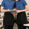 Waterproof Staff Apron Short Waiter Uniform Kitchen Half Apron  Coffee Shop Hotel Chef