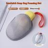 1 PCS Bath Cleansing Foaming Net Double-Sided Square/Oval Soap Bag Body Exfoliating Scrubber Sponges Bathroom Mesh Soap Pocket