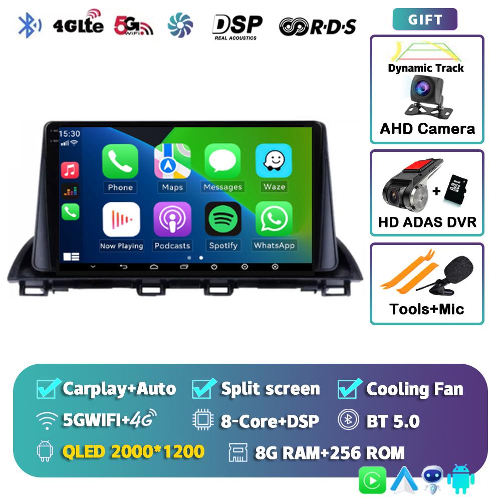 Android 14 Carplay Auto Car Radio For Mazda 3 Axela 2013-2018 Stereo GPS Navigation Multimedia Video Player Autoradio Head Unit
