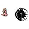 Acrylic Table Sign Large Wall Clock Silent Modern Desktop Decor Waterproof Quiet Simple Pattern