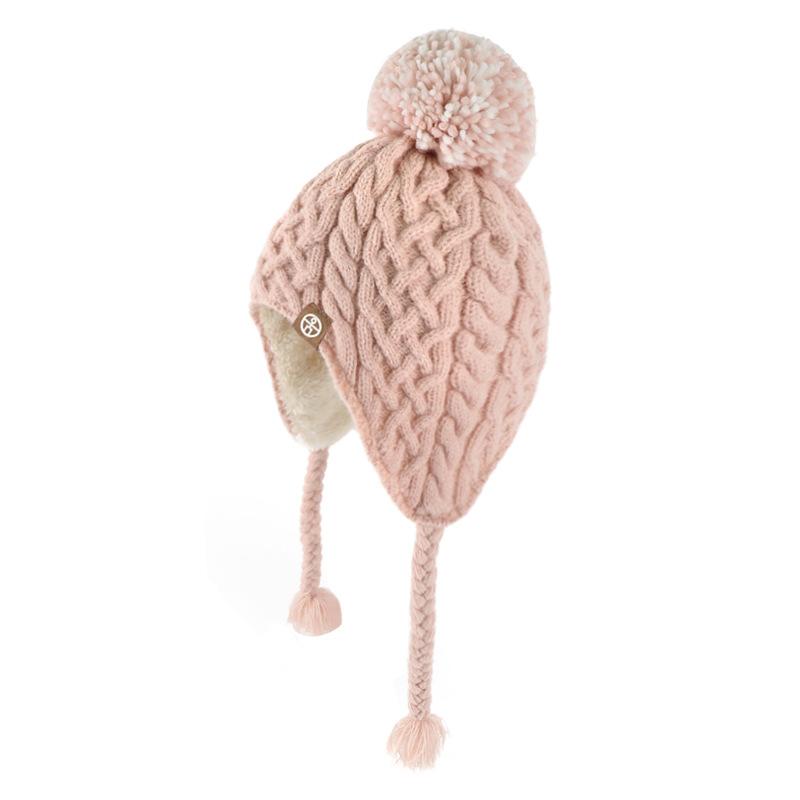 Children's Knitted Ear Protection Hat, Cold Resistant, Thick Skiing, Nordic Style Wool Blend, Direct Supply Knitted Hat