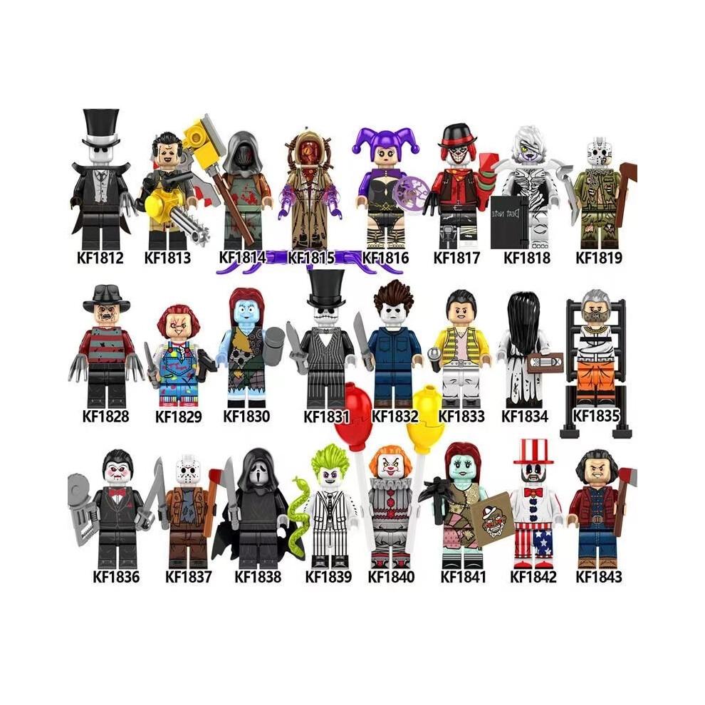 (24PCS Halloween) 33PCS Halloween Minifigures Building Blocks Toy