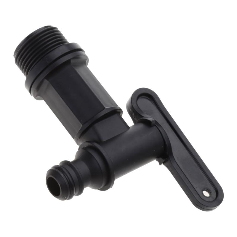 2 Stück Ablasshahn Regentonne 3/4 Zoll Hahn mit Dichtung Überwurfmutter Dichtband für Regenwasserfässer Wassertank Regentonnen Hahn