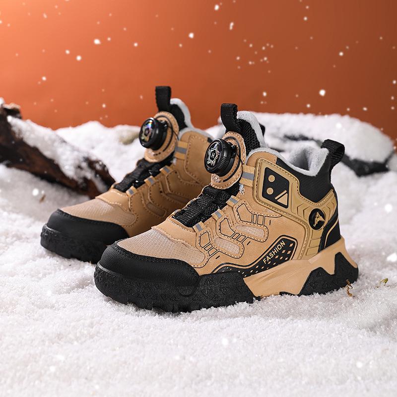 Boys' Plush Lined Sports Shoes - Autumn/Winter 2025 Fashion: Warm, Thickened Running & Dad Shoes