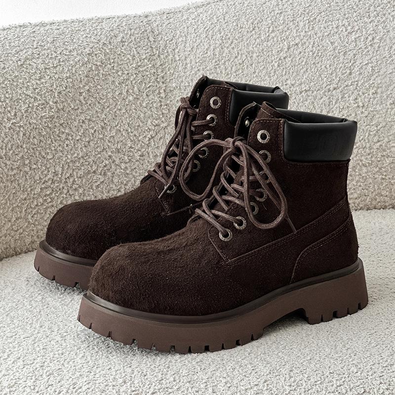 Outdoor high-top desert boots big head thick-soled Martin boots heightening boots hiking shoes locomotive boots shoes 39 8990₽