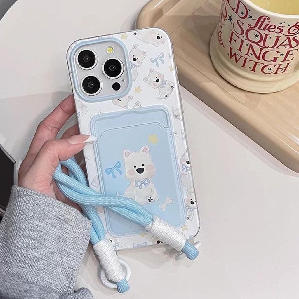 Mobile Phone Case, Small Dog, Internet Celebrity, Fully Wrapped Edge, Airbag, Anti Fall, Fashionable Trend, High-end Feeling, Hanging Rope