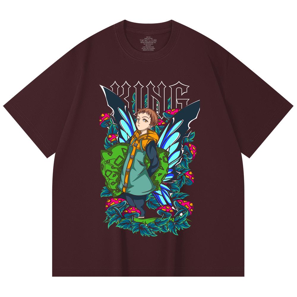 

230 Gsm 100% Cotton Seven Deadly Sins V6 King Print Unisex Heavy Cotton T Shirt 2XL