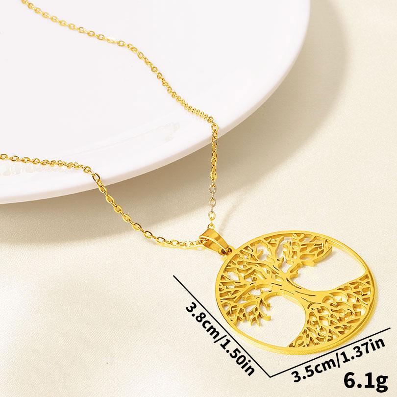 Μακριά Αλυσίδα Γύρω από τον Λαιμό Κολιέ Για Γυναίκες Άνδρες Αξεσουάρ Ανοξείδωτο Ατσάλι Κρεμαστό Κολιέ Δέντρο της Ζωής Γούρι Ανδρικά Κοσμήματα Δώρο