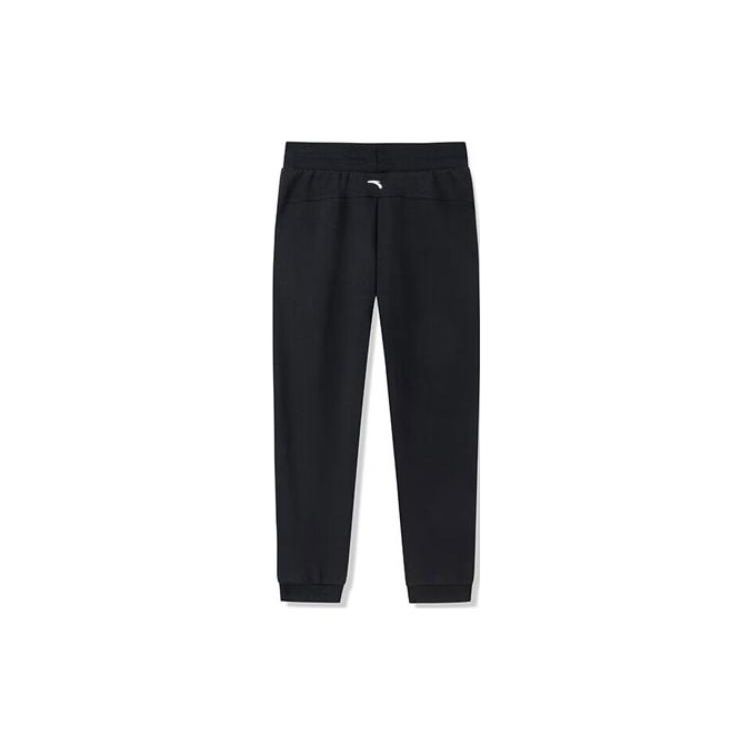 Anta Outdoor Series Solid Color Knitted Jogger Pants Women Bottoms Black 162317319-2