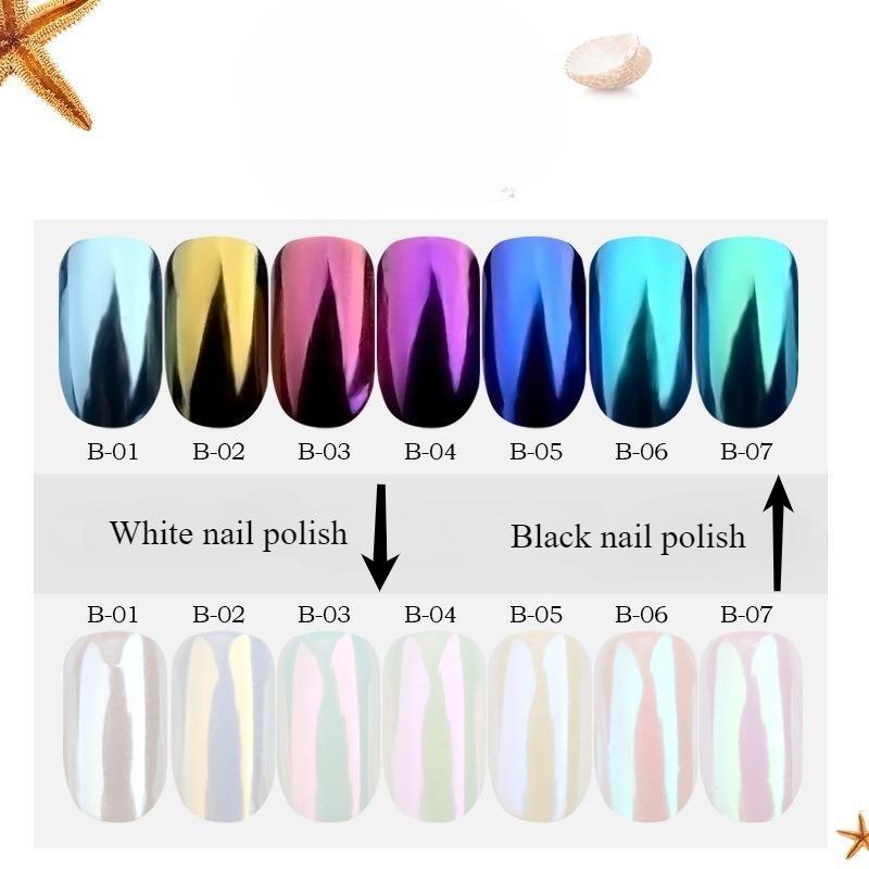 1PC Mirror Nail Glitter Pigment Powder Gold Blue Purple Dust Manicure Nail Art Glitter Decorations
