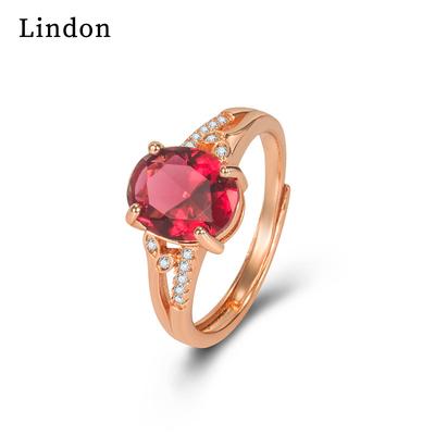 Lindon Klassischer Zirkonring aus Kupferlegierung, Damenschmuck, Hochzeitsversprechen, Partygeschenk