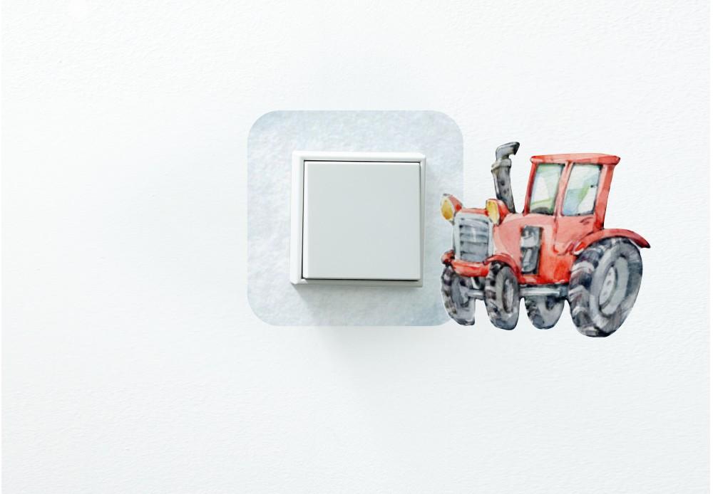 Protective Sticker for the Switch in a Child' Room - Tractor