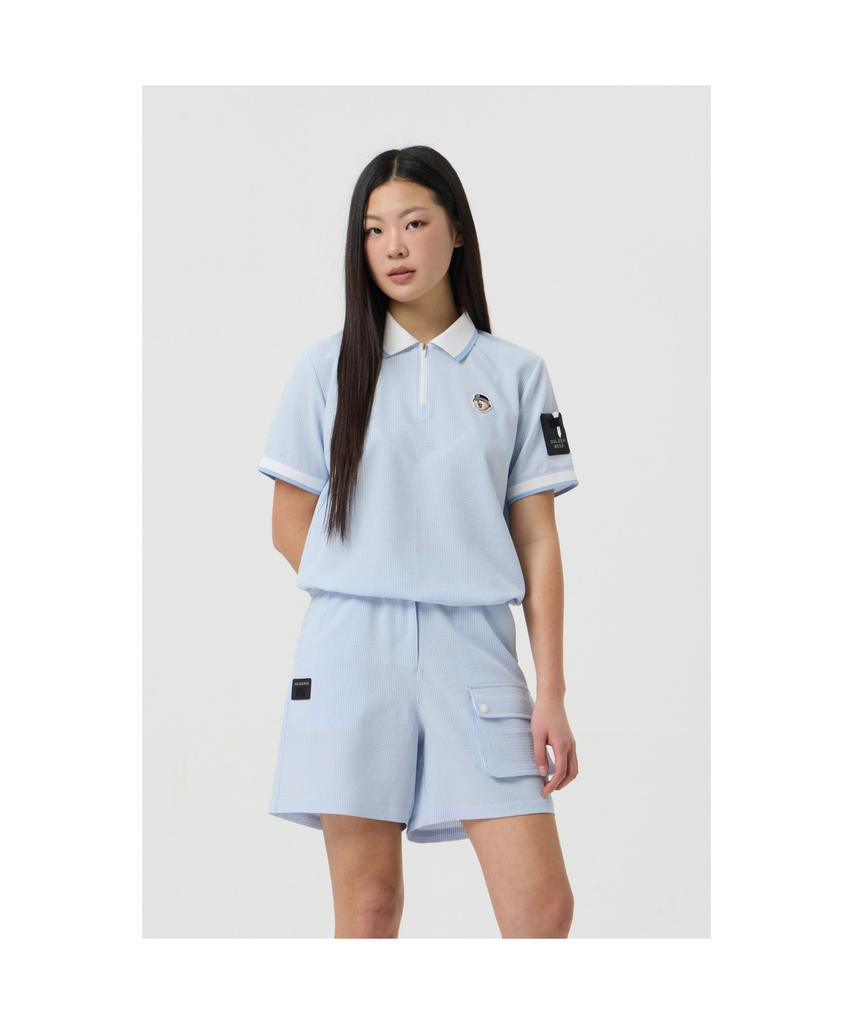 Goldeunbeeo (Women) Seersucker Short-Sleeve T-Shirt_G5Tam25311Bux