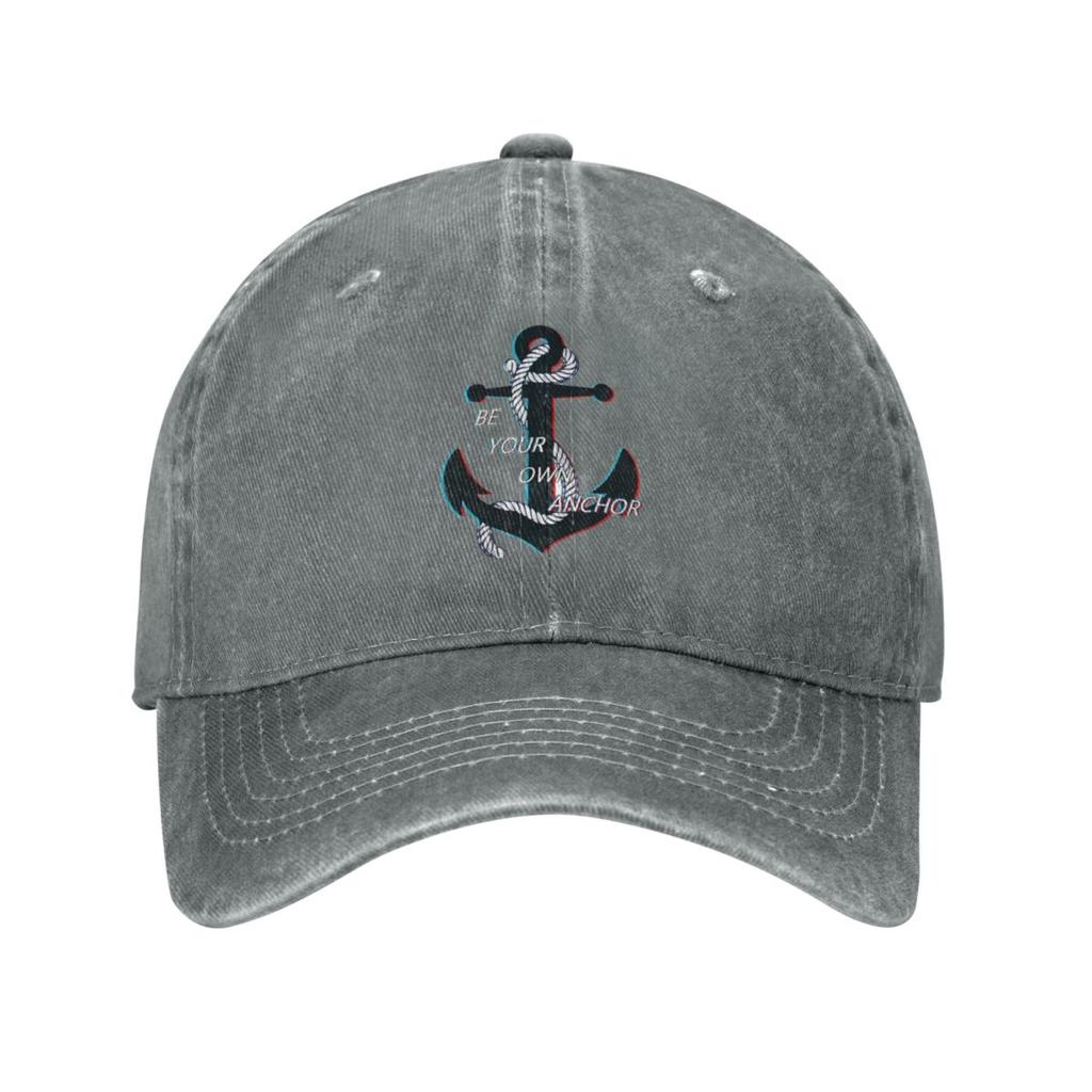 Be Your Own Anchor Summer Retro Denim Washed Baseball Caps Female Cowboy Sunscreen Hats Rock Mens Snapback Cap