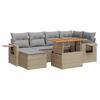 VidaXL Garden Lounge Set with Cushions 7 Pcs Beige Braided Resin 3327174