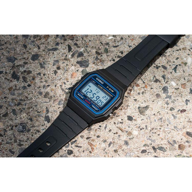 Casio Youth Series Silicone Square Retro Waterproof Classic Quartz Watch Unisex watches Black F-91W-1