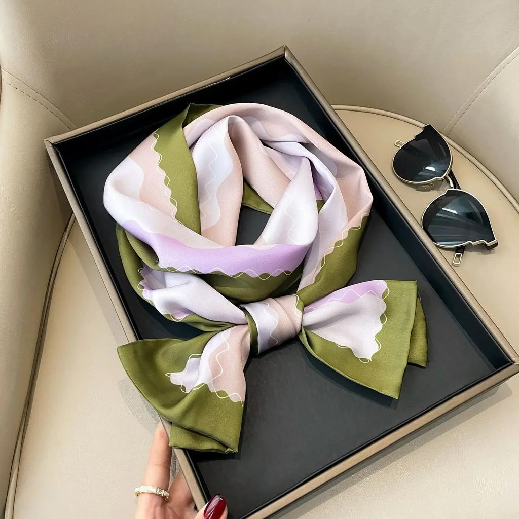 17*150cm Ribbon Silk Scarfs Female Luxury Design Hair Band Skinny Scarf Neck Ties Women Bag Scarves Neckerchief Foulard Lady
