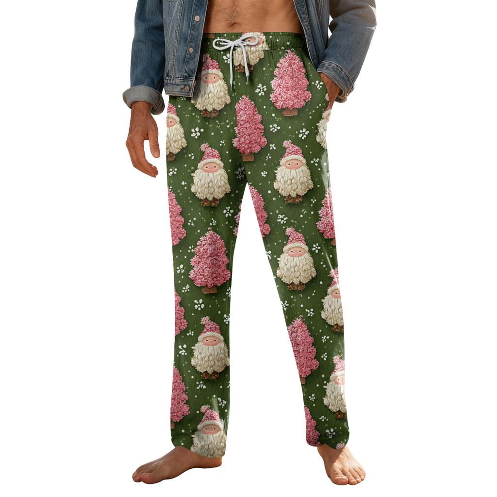 Men's Home Soft Pajama Pants Drawstring With Pockets Casual Sports Pants