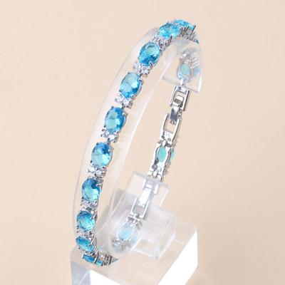 12-Farben Gesundheits-Modeschmuck mit Zirkonia Hochzeitsaccessoires Charm-Armband Armreif für Frauen Geschenk