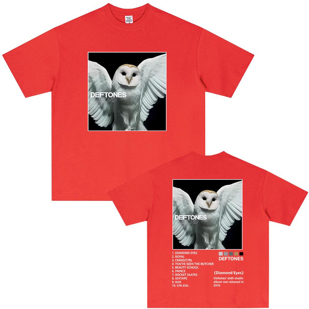 Rock Band Deftones Diamond Eyes Print Tshirt Summer Unisex Alternative Heavy Metal Streetwear Male Fashion Casual Oversized Tshirt S